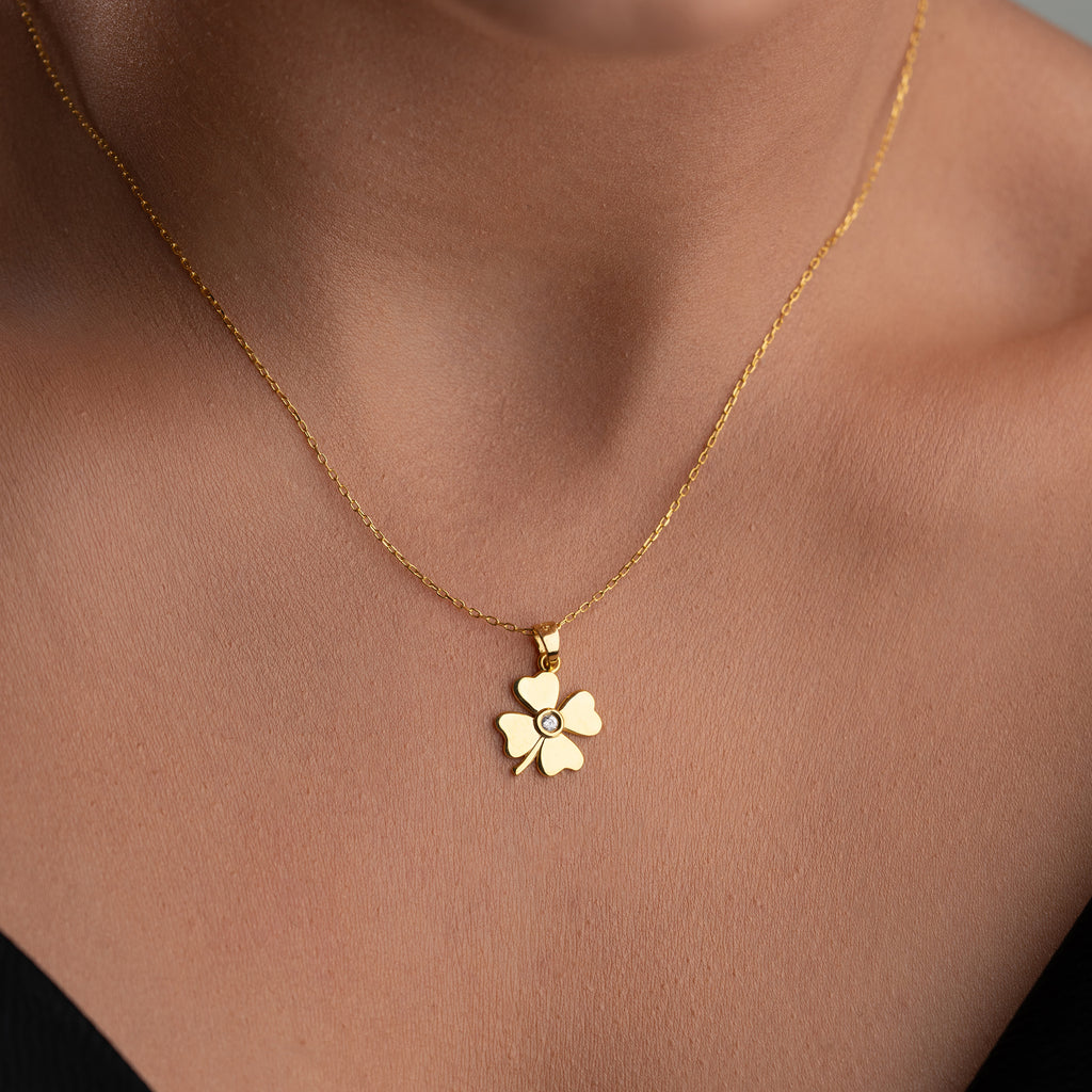KLÖVERHALSBAND MED ZIRKON | 925 SILVER