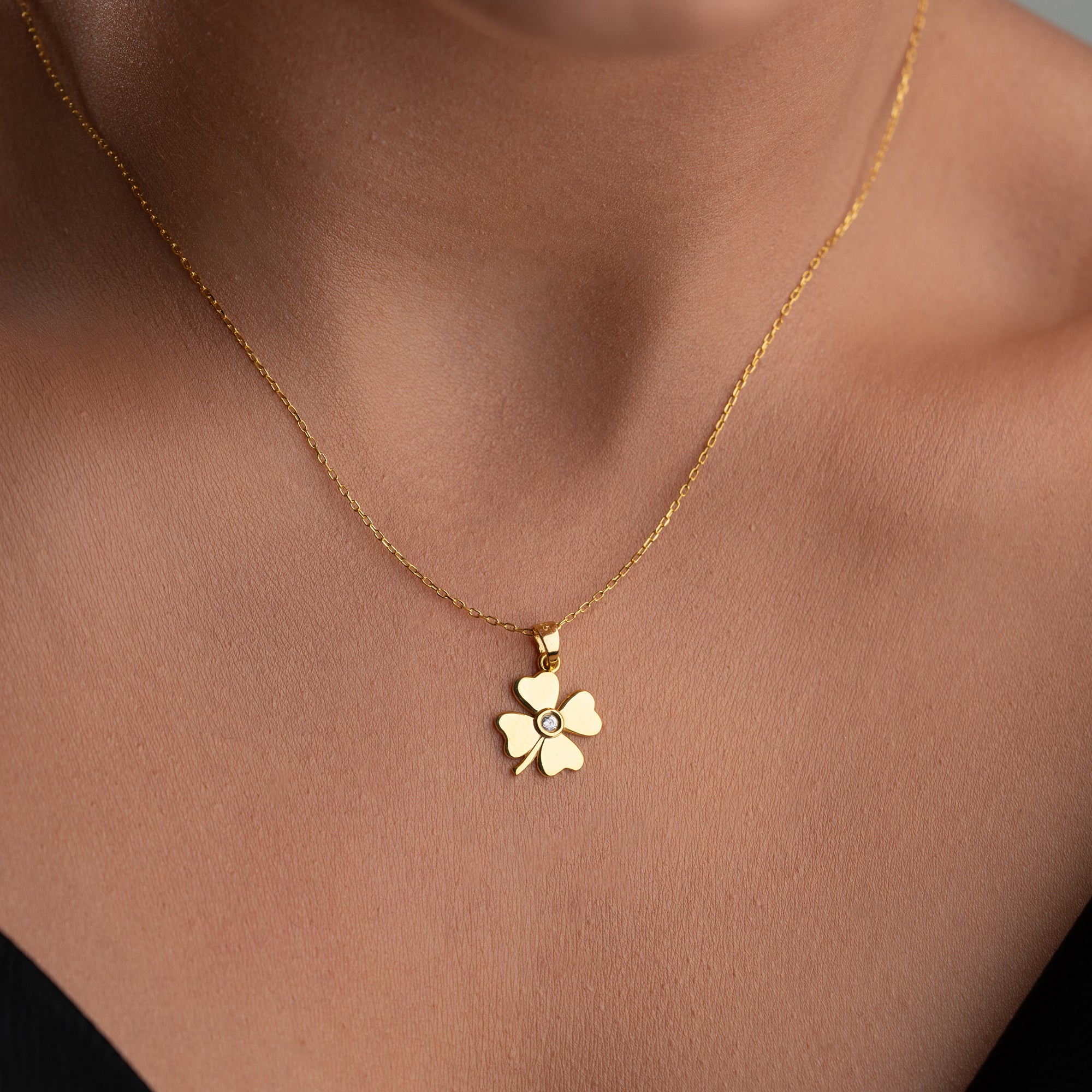KLÖVERHALSBAND MED ZIRKON | 925 SILVER