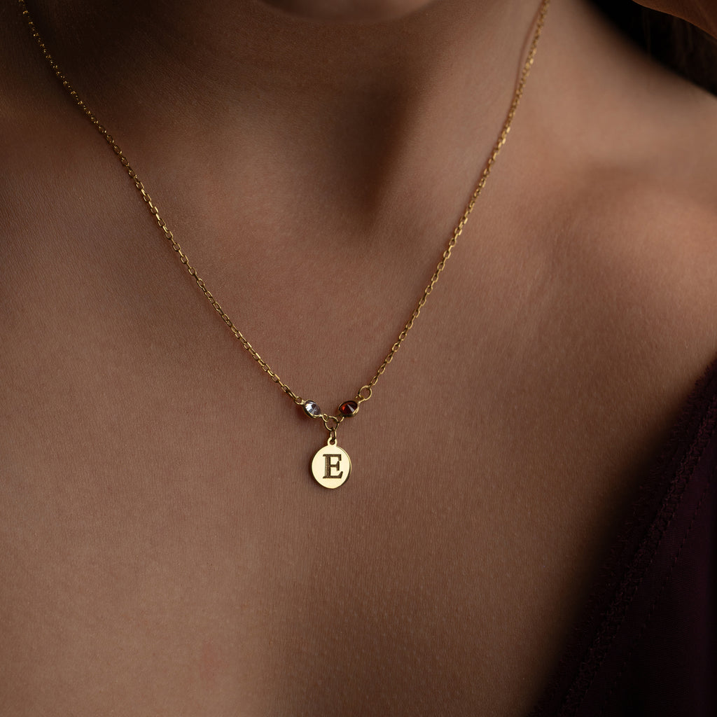 FÖDELSESTENSPLATTA KRAGE| 925 SILVER