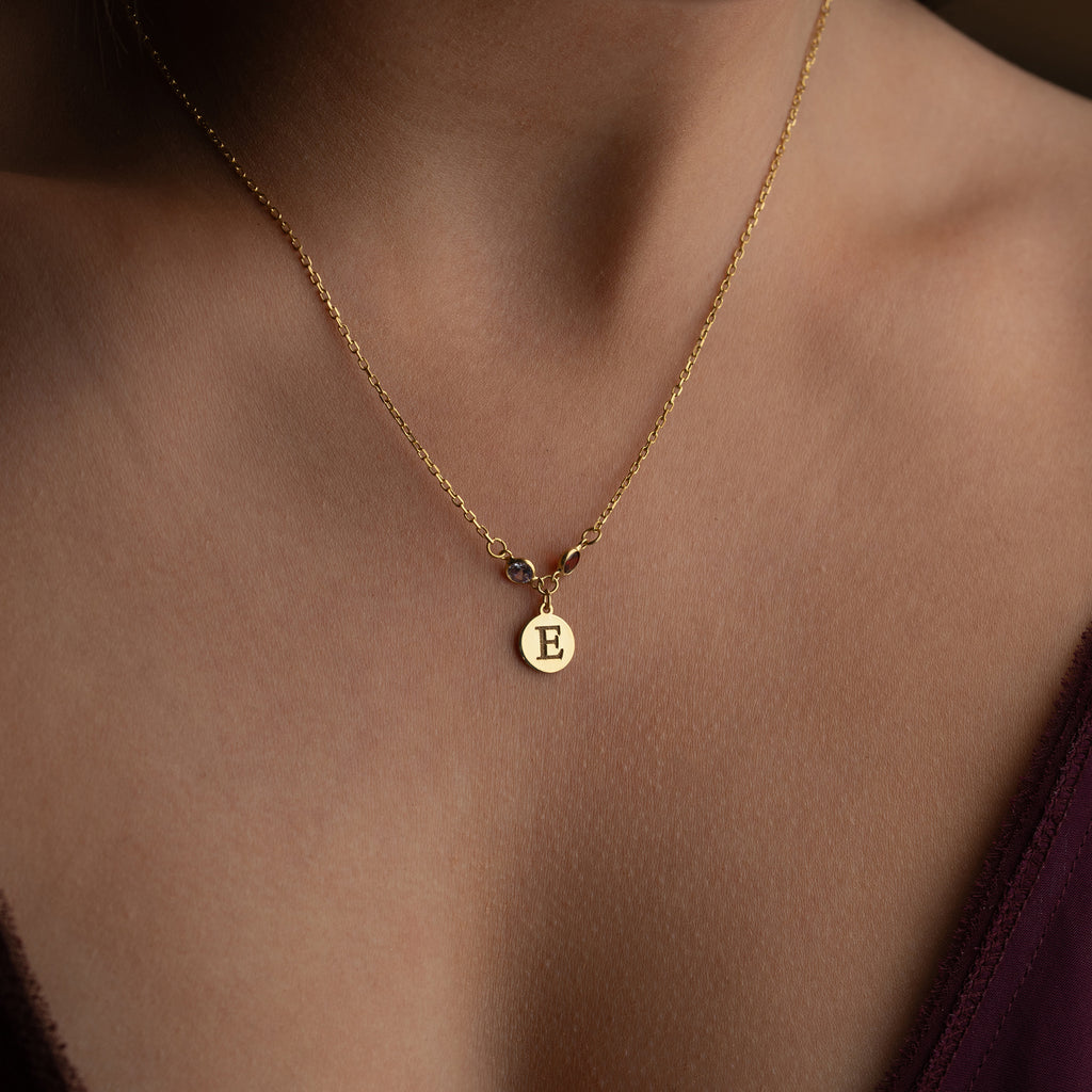 FÖDELSESTENSPLATTA KRAGE| 925 SILVER