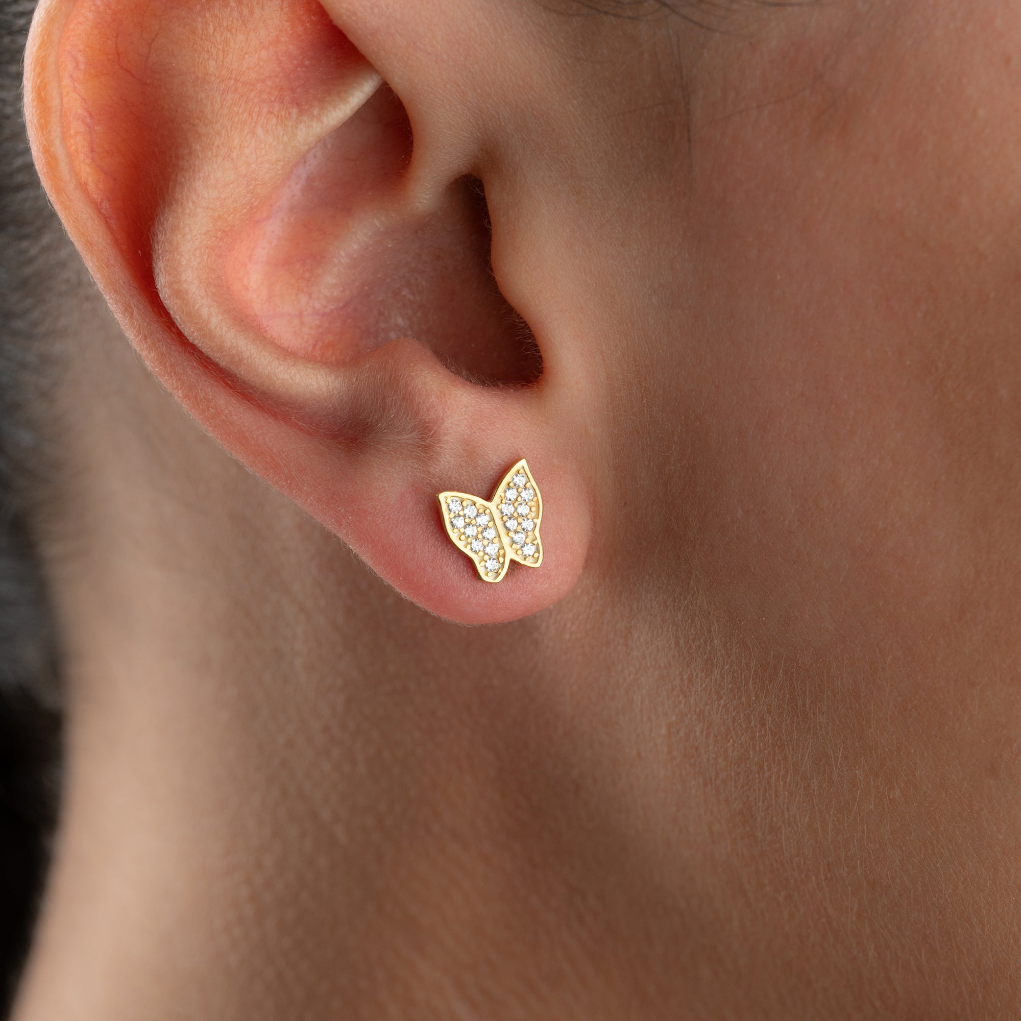 MINI FJÄRILSÖRHANGEN | 925 SILVER