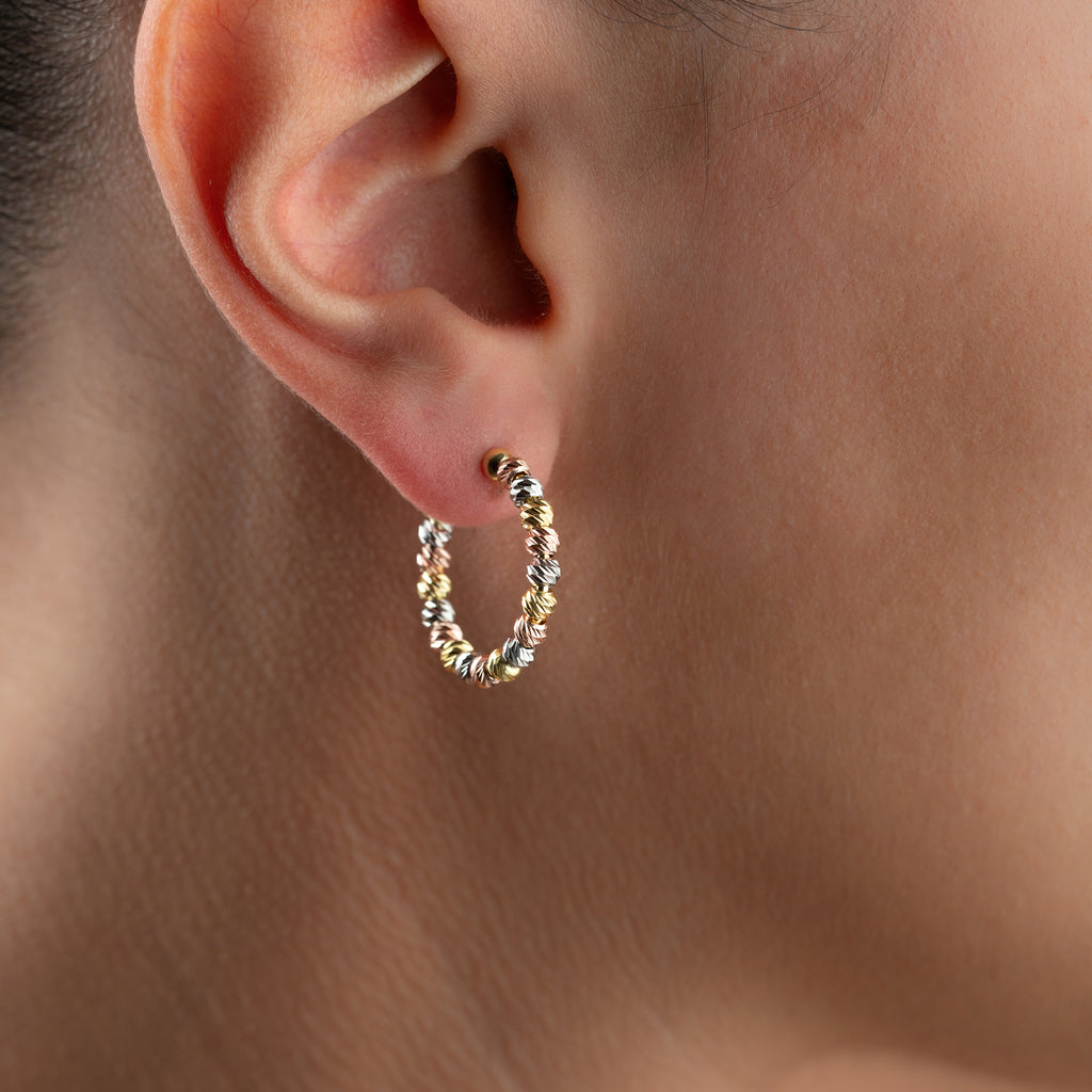 TRICOLOR ÖGONHÄNGNING | 925 SILVER