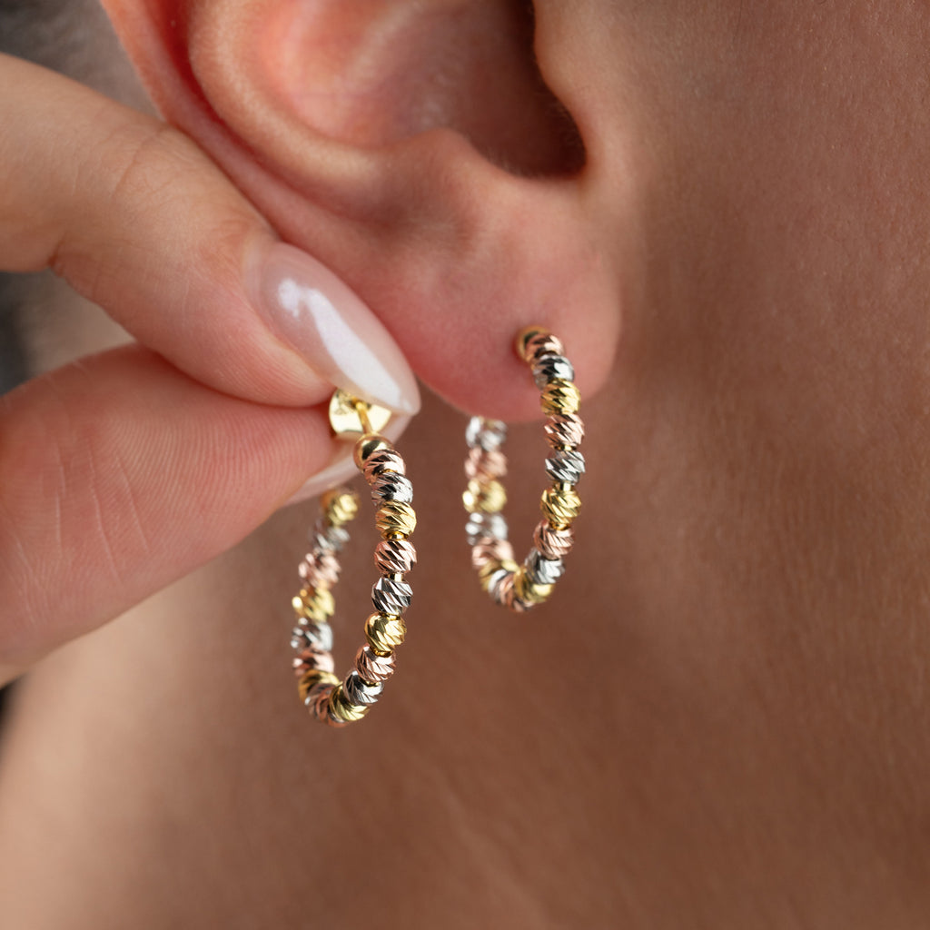 TRICOLOR ÖGONHÄNGNING | 925 SILVER