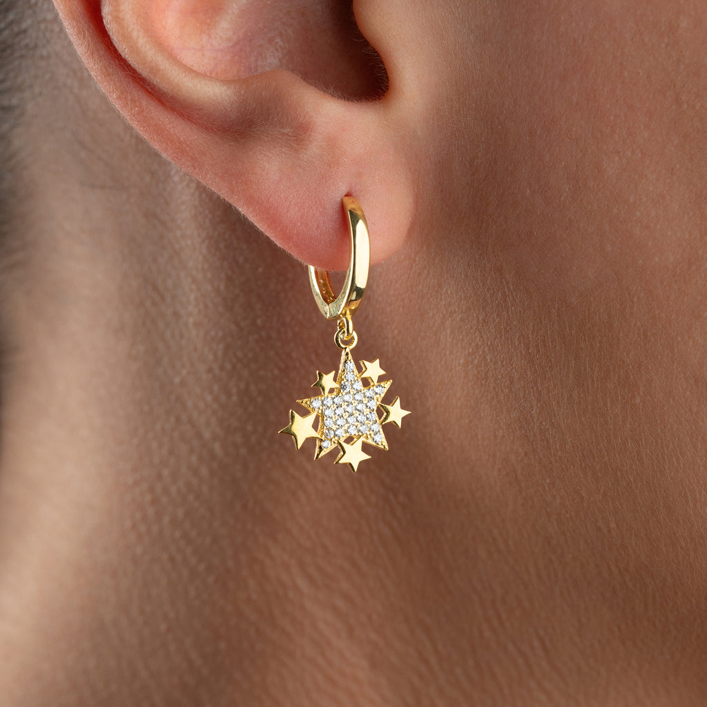 ÖGONHÄNG MED FLERA STJÄRNOR | 925 SILVER