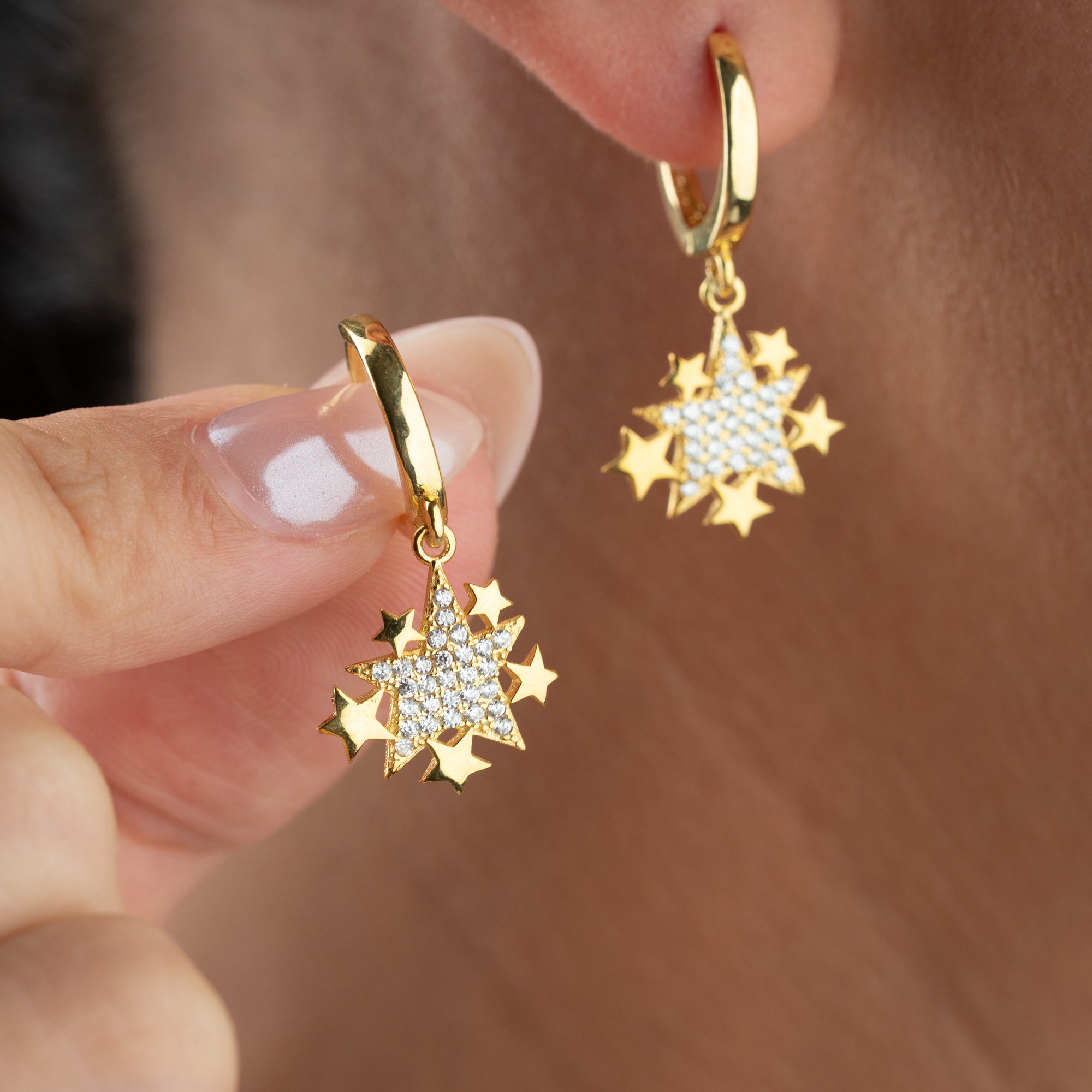 ÖGONHÄNG MED FLERA STJÄRNOR | 925 SILVER