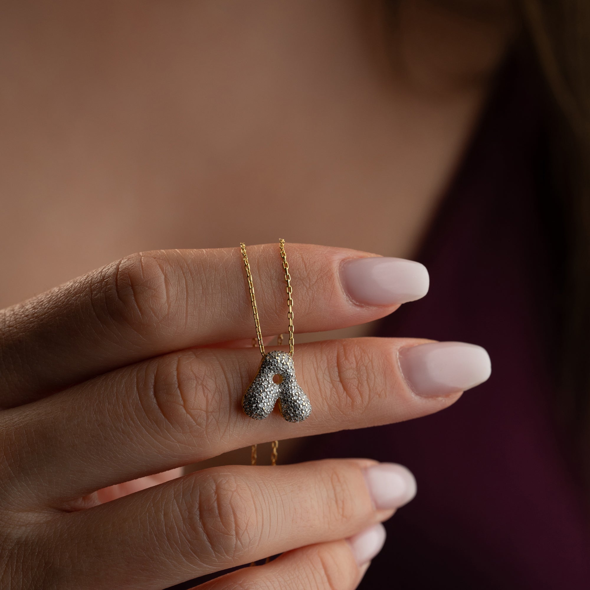 BUBBELKRAFT MED ZIRKONIA BOKSTAVSKRAG | 925 SILVER