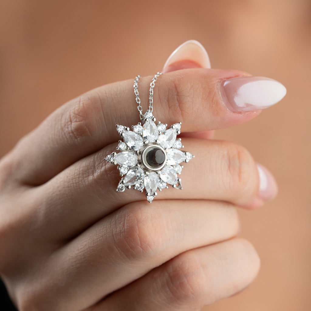 CRYSTAL LOTUS KEDJA | 925 SILVER 