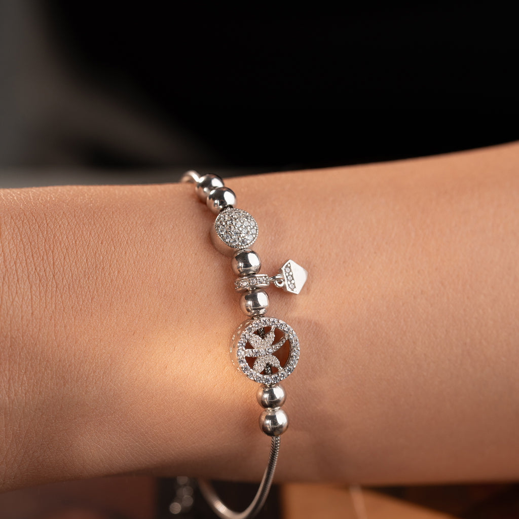 CHARMARMBAND MED LYCKOCHARM | 925 SILVER