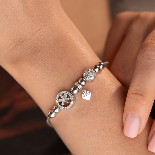 CHARMARMBAND MED LYCKOCHARM | 925 SILVER