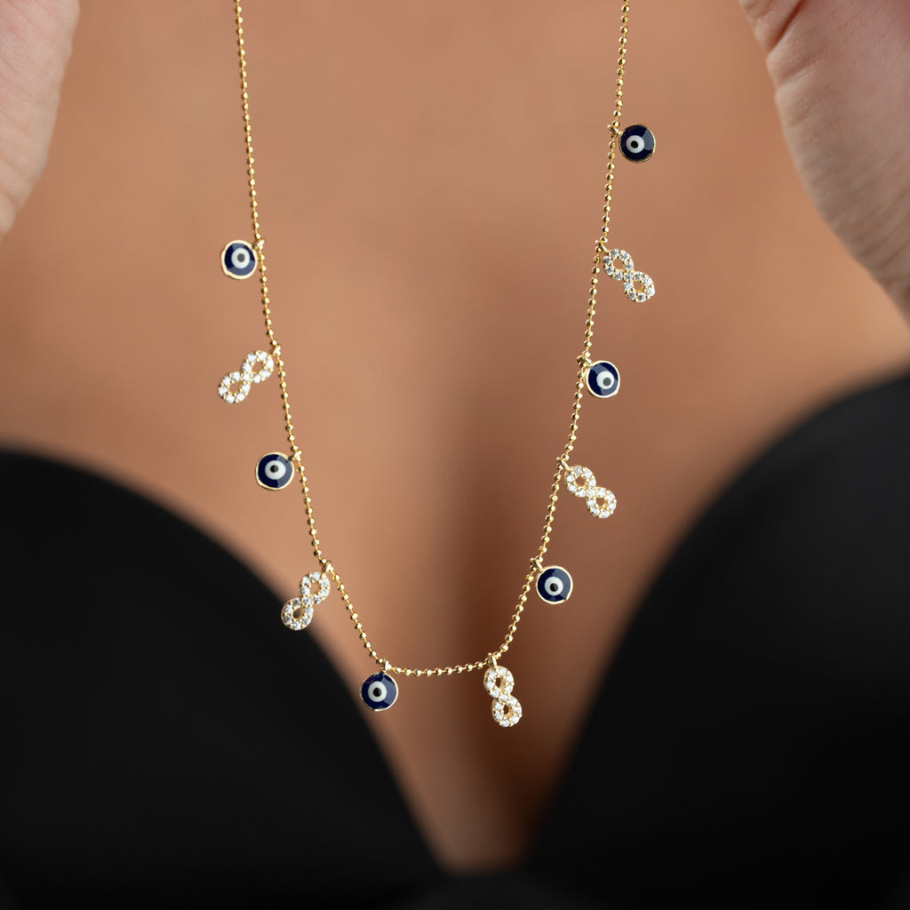 INFINITY X NAZAR HALSBAND | 925 SILVER 