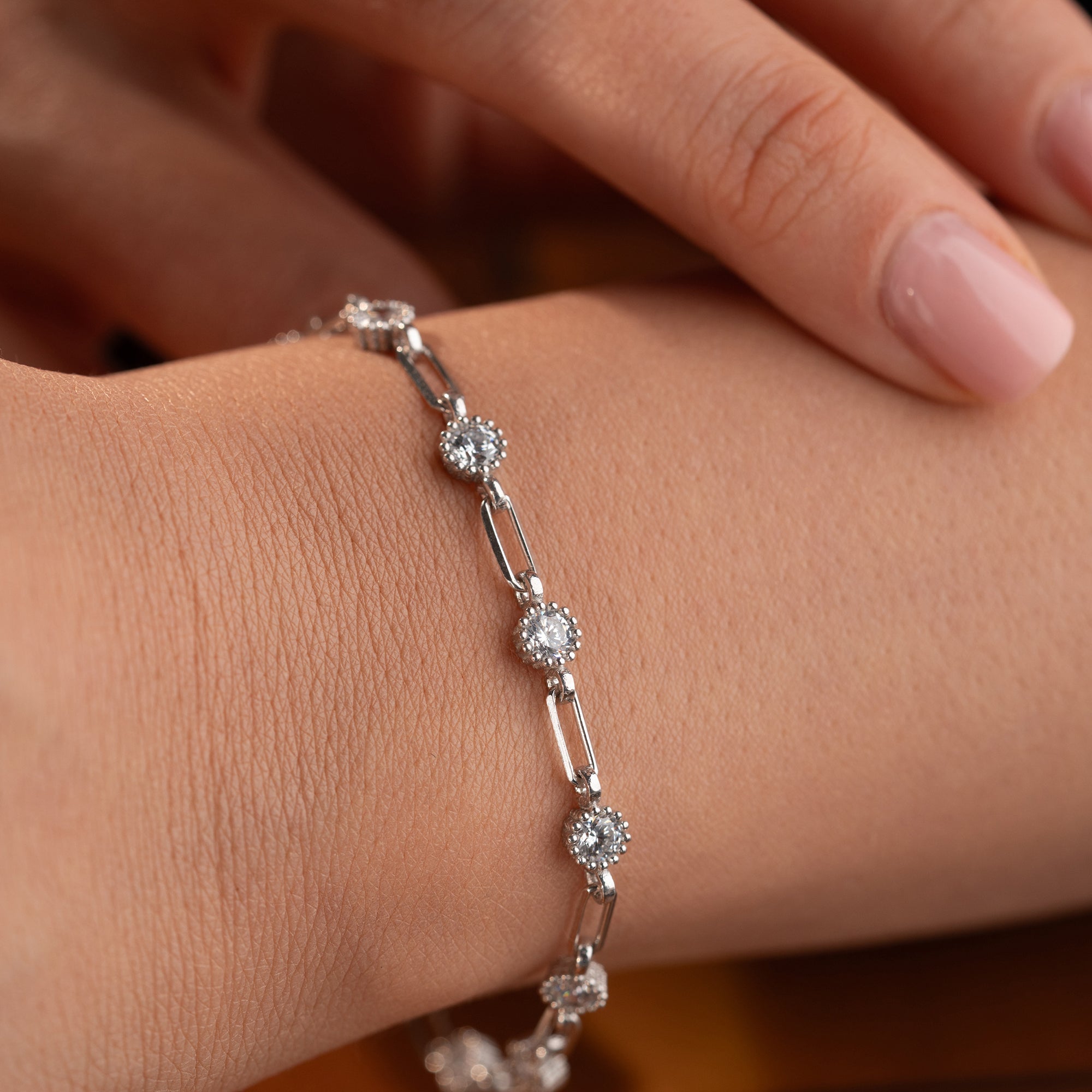 ARMBAND MED MINI ZIRKONER | 925 SILVER