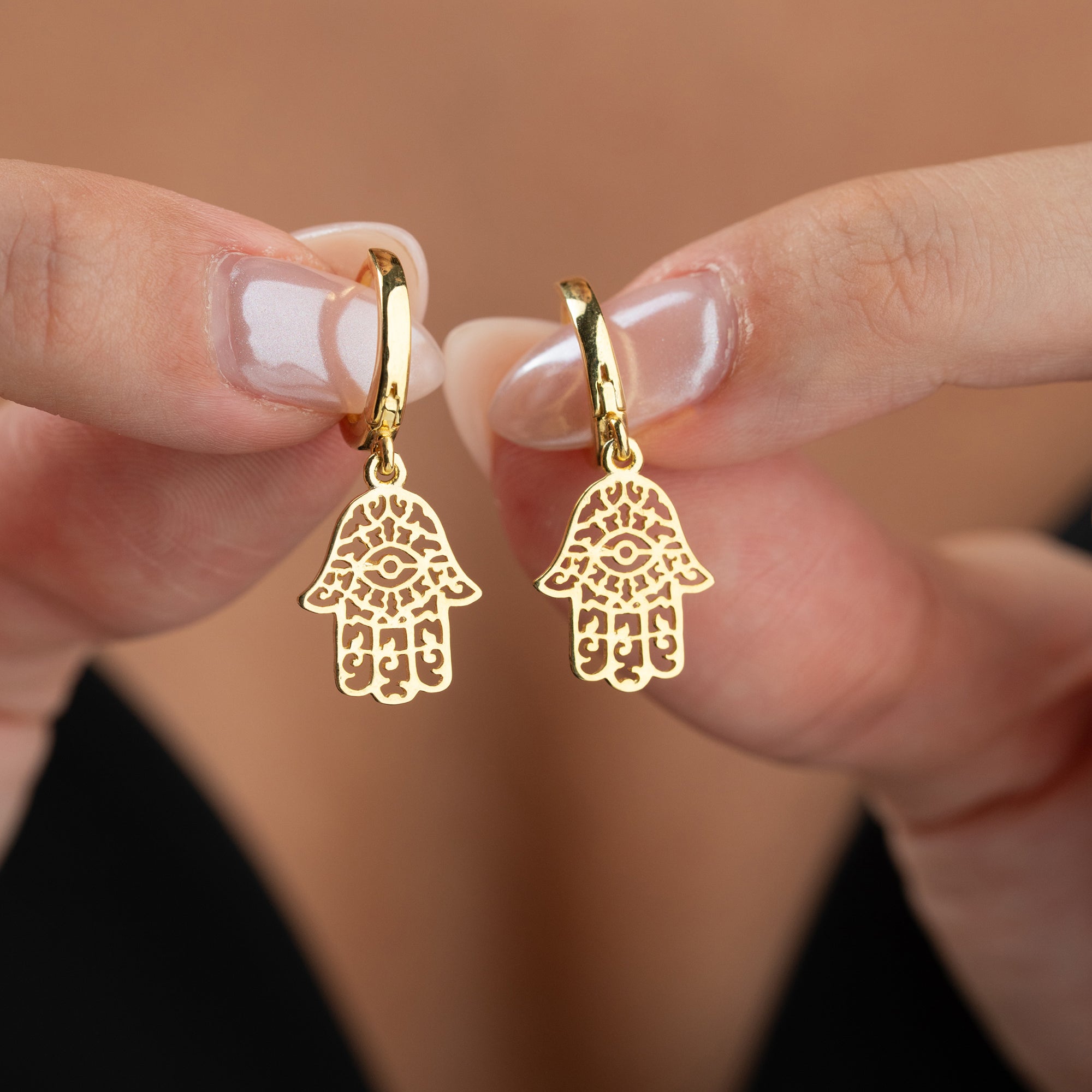 FATIMA'S HAND MATRIX ÖRONHÄNG | 925 SILVER