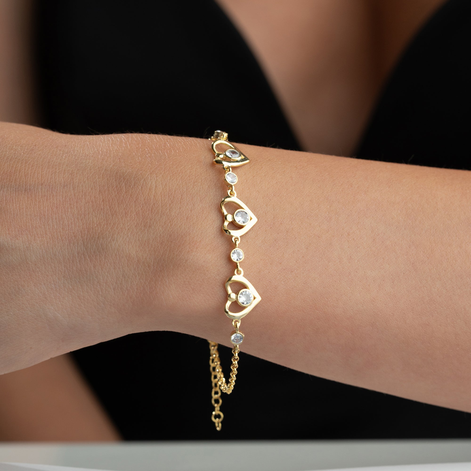 RUYA HJÄRTA ARMBAND | 925 SILVER