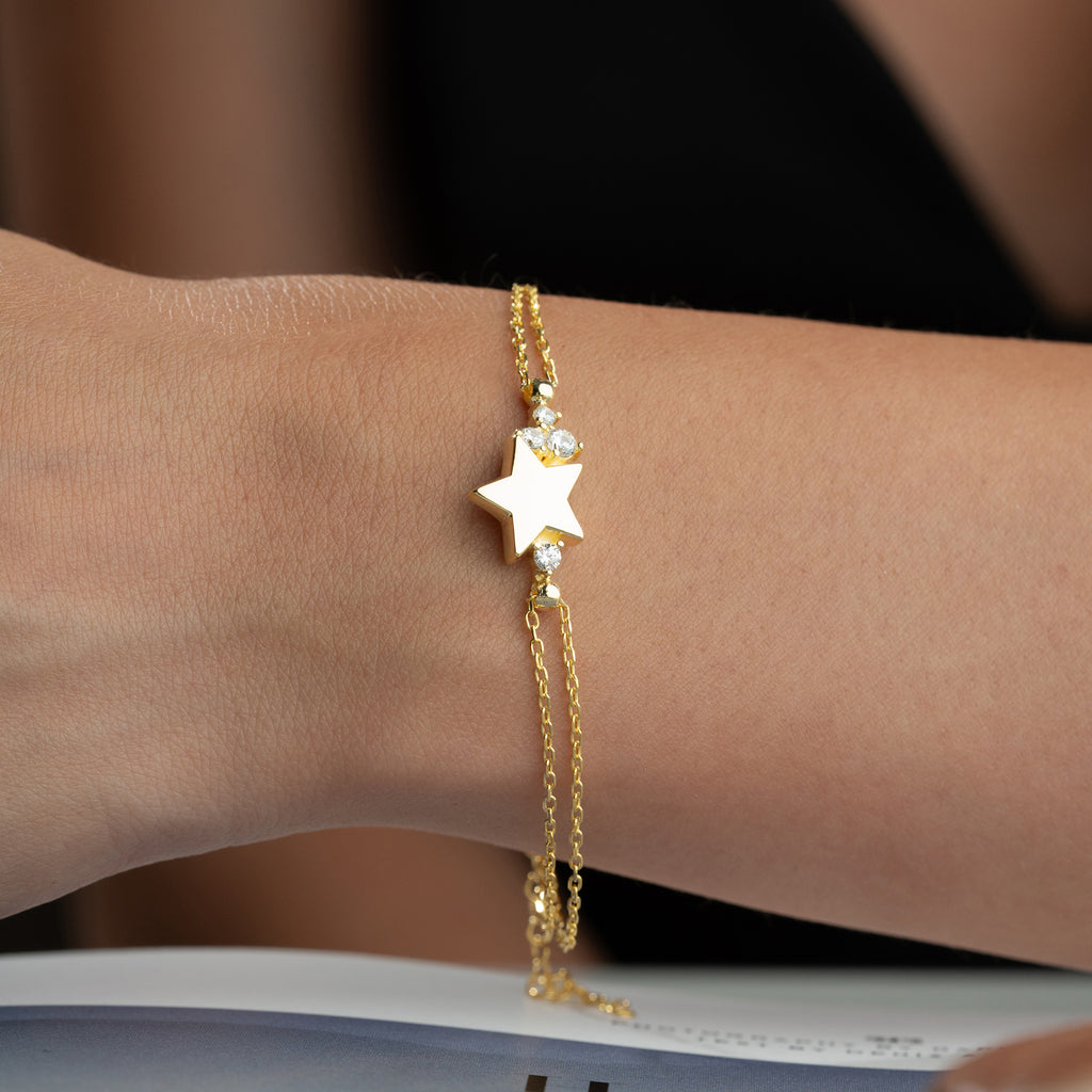 ARMBAND MED STJÄRN STEN | 925 SILVER