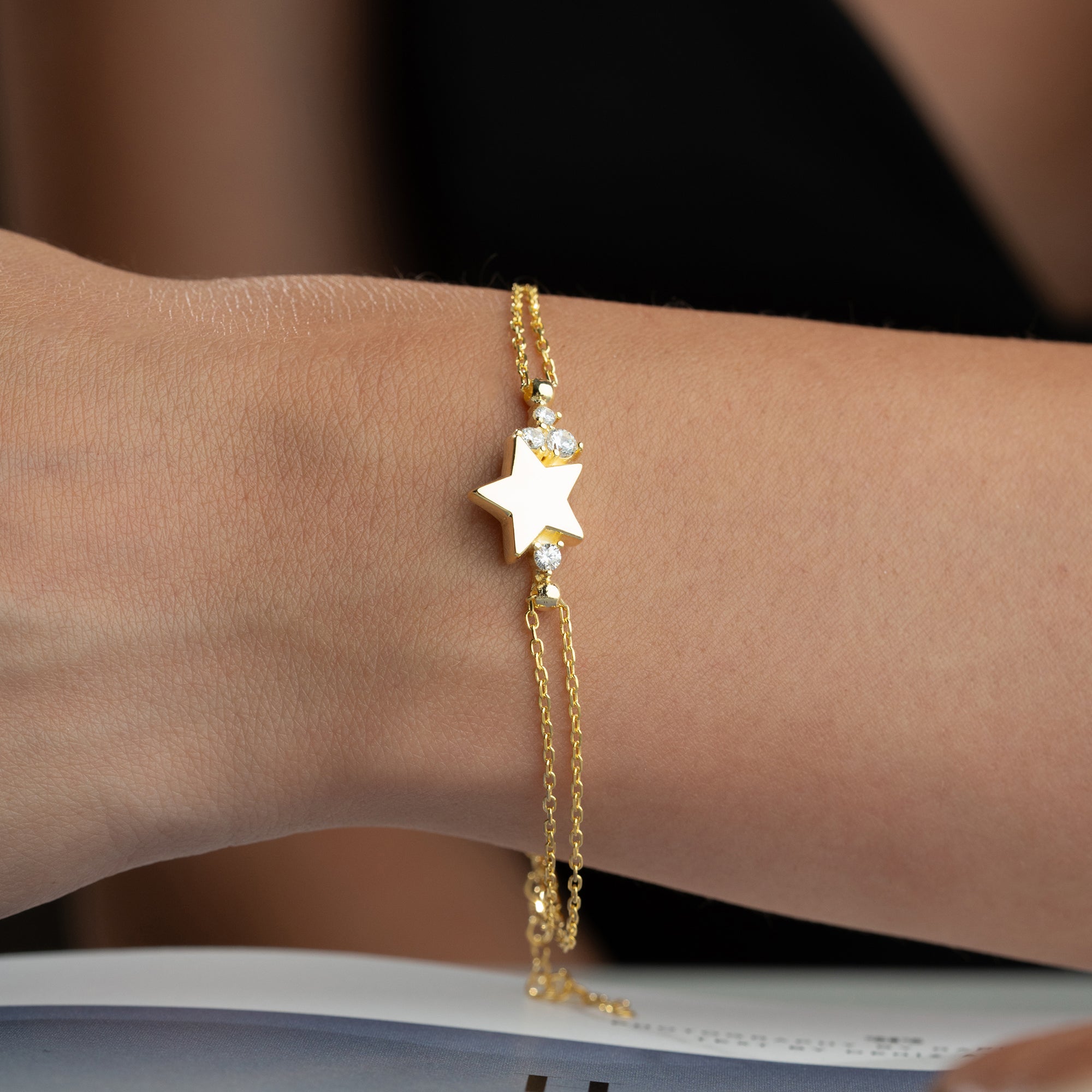 ARMBAND MED STJÄRN STEN | 925 SILVER