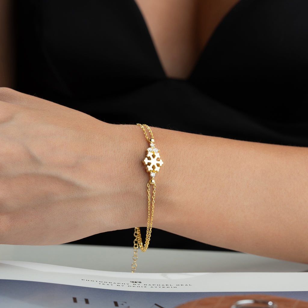 SNÖFLÅNGESTENARMBAND | 925 SILVER