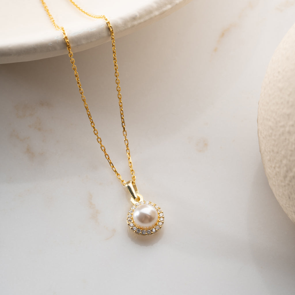 ZIRKONIAPÄRLHALSBAND | 925 SILVER