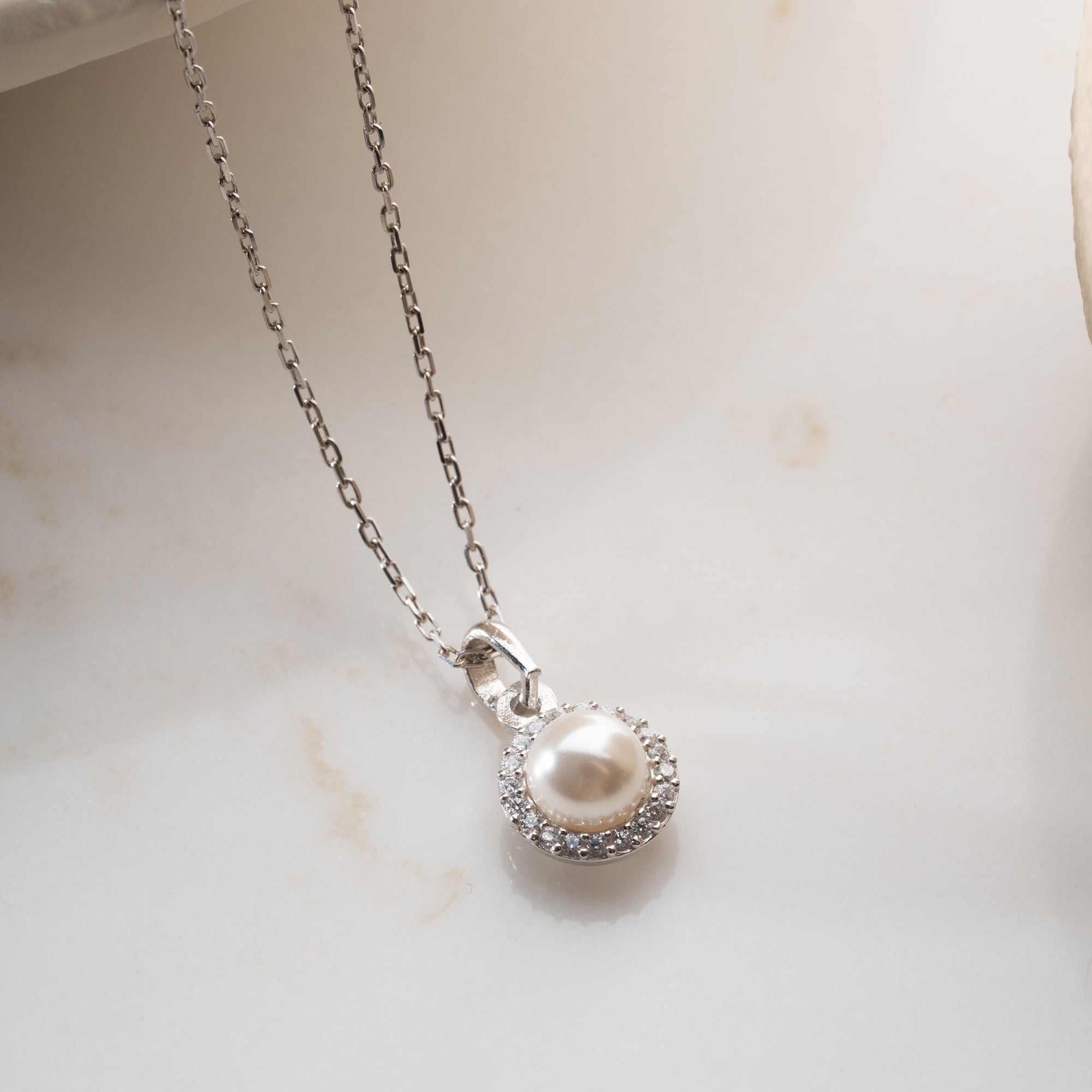 ZIRKONIAPÄRLHALSBAND | 925 SILVER