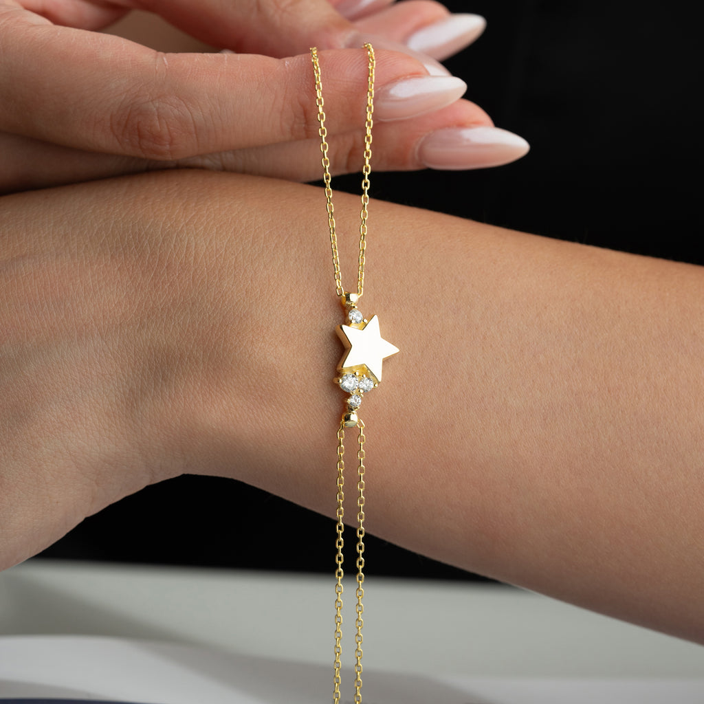 ARMBAND MED STJÄRN STEN | 925 SILVER