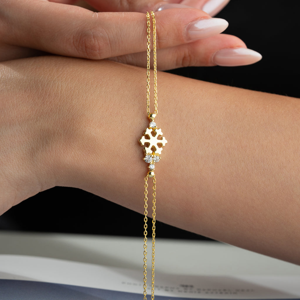 SNÖFLÅNGESTENARMBAND | 925 SILVER