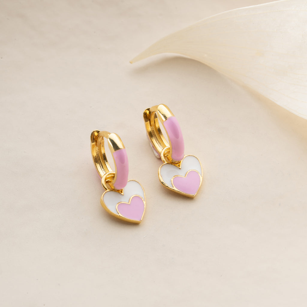 BARNENS TVÅHJÄRTAÖRHÄNGEN | 925 SILVER