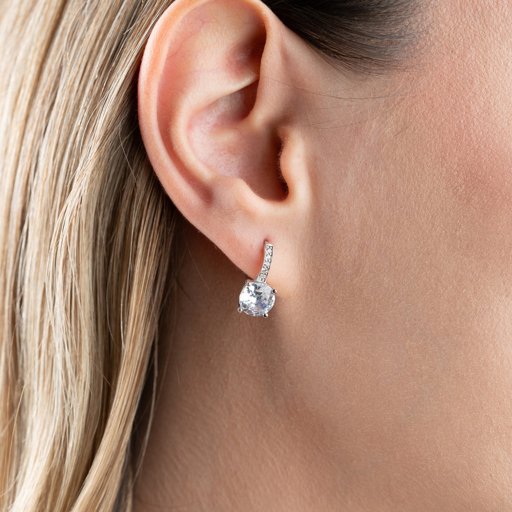 SOLITÄRCREOLER MED ZIRKON | 925 SILVER