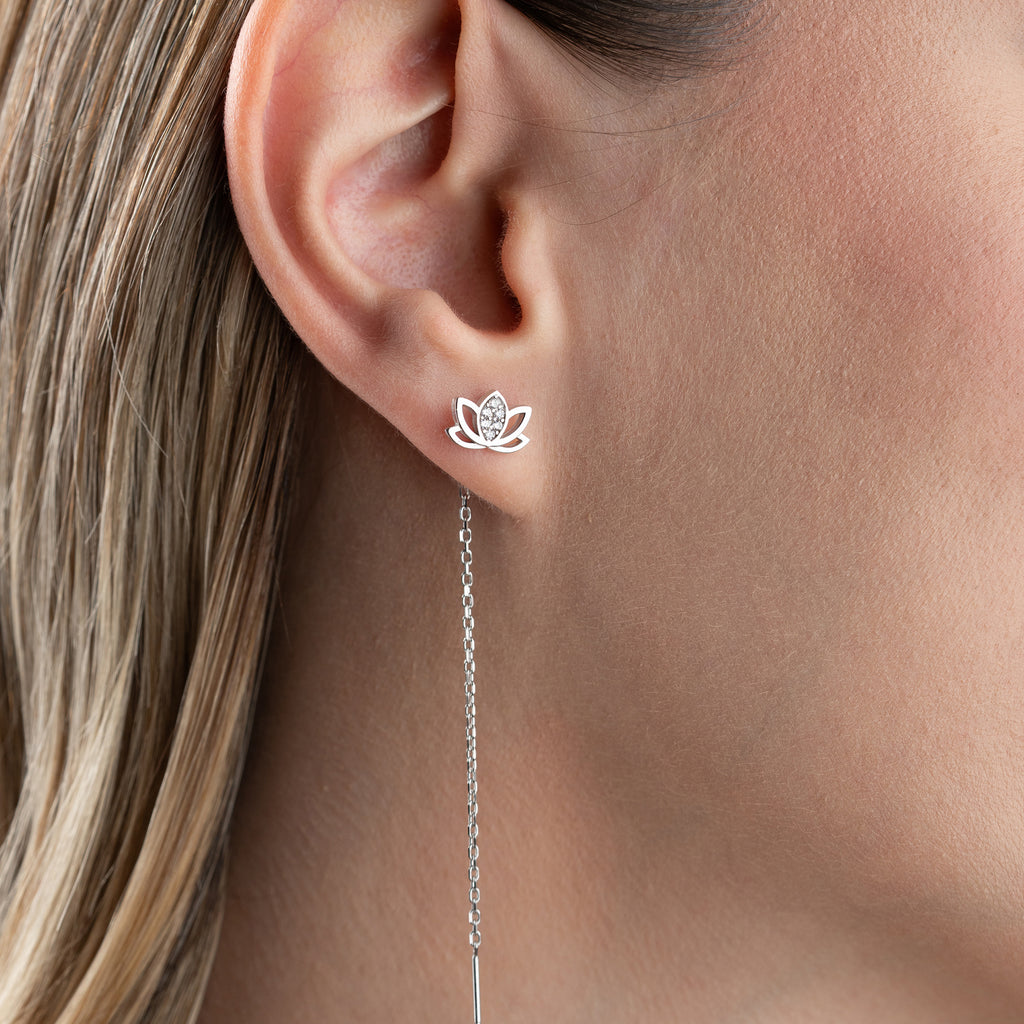 LOTUSÖRHÄNGEN | 925 SILVER