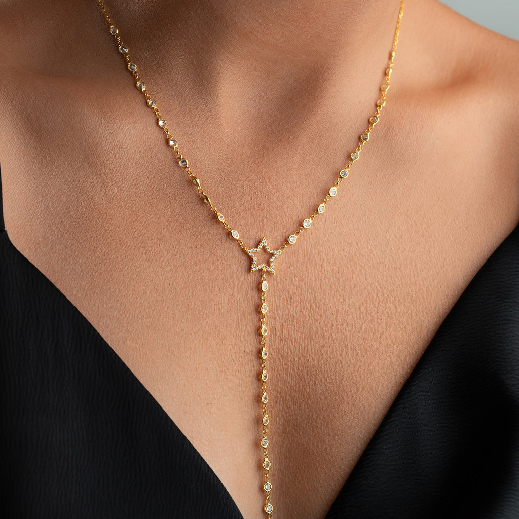 STJÄRNHALSBAND MED ZIRKONER | 925 SILVER