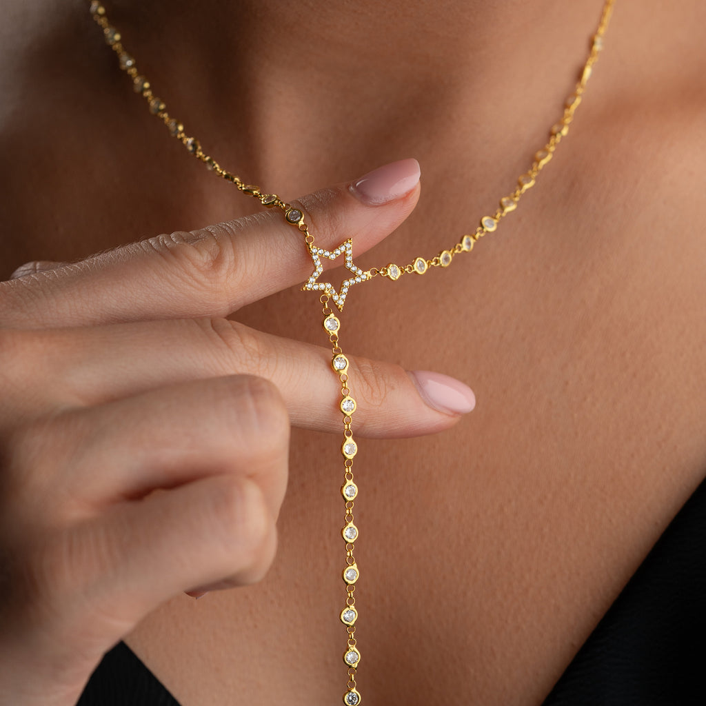 STJÄRNHALSBAND MED ZIRKONER | 925 SILVER
