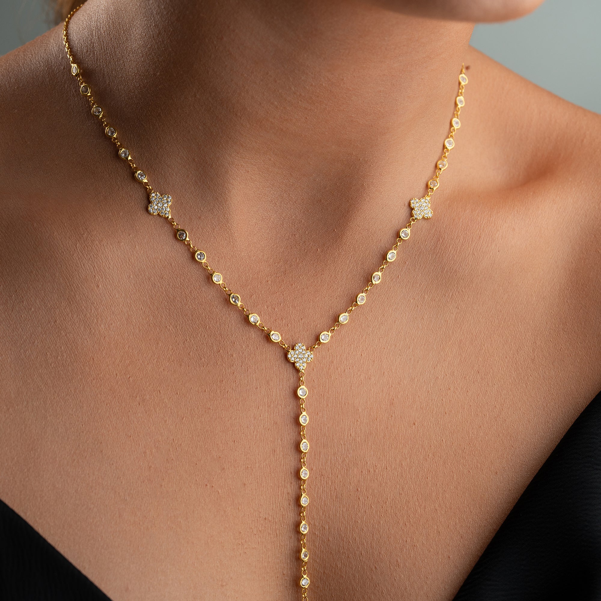 FYRKLÖVERHALSBAND Y-DESIGN | 925 SILVER