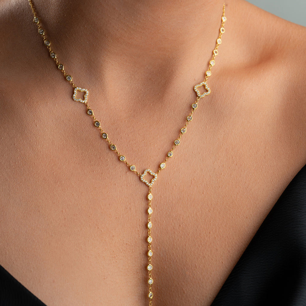 FYRKLÖVER HALSBAND Y-DESIGN | 925 SILVER