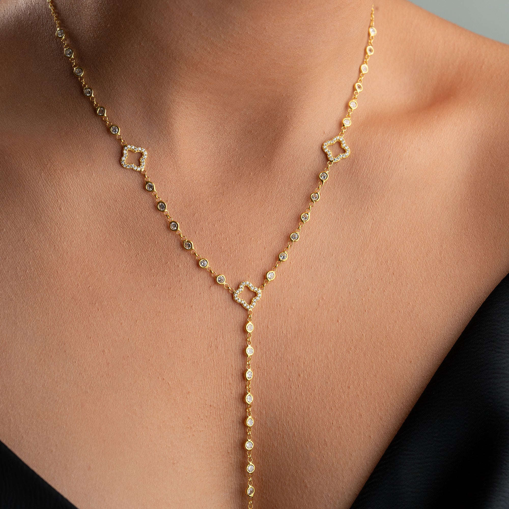FYRKLÖVER HALSBAND Y-DESIGN | 925 SILVER