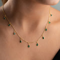 EMERALD DROP HALSBAND | 925 SILVER