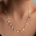 PLATTA OCH DROPPE HALSBAND | 925 SILVER