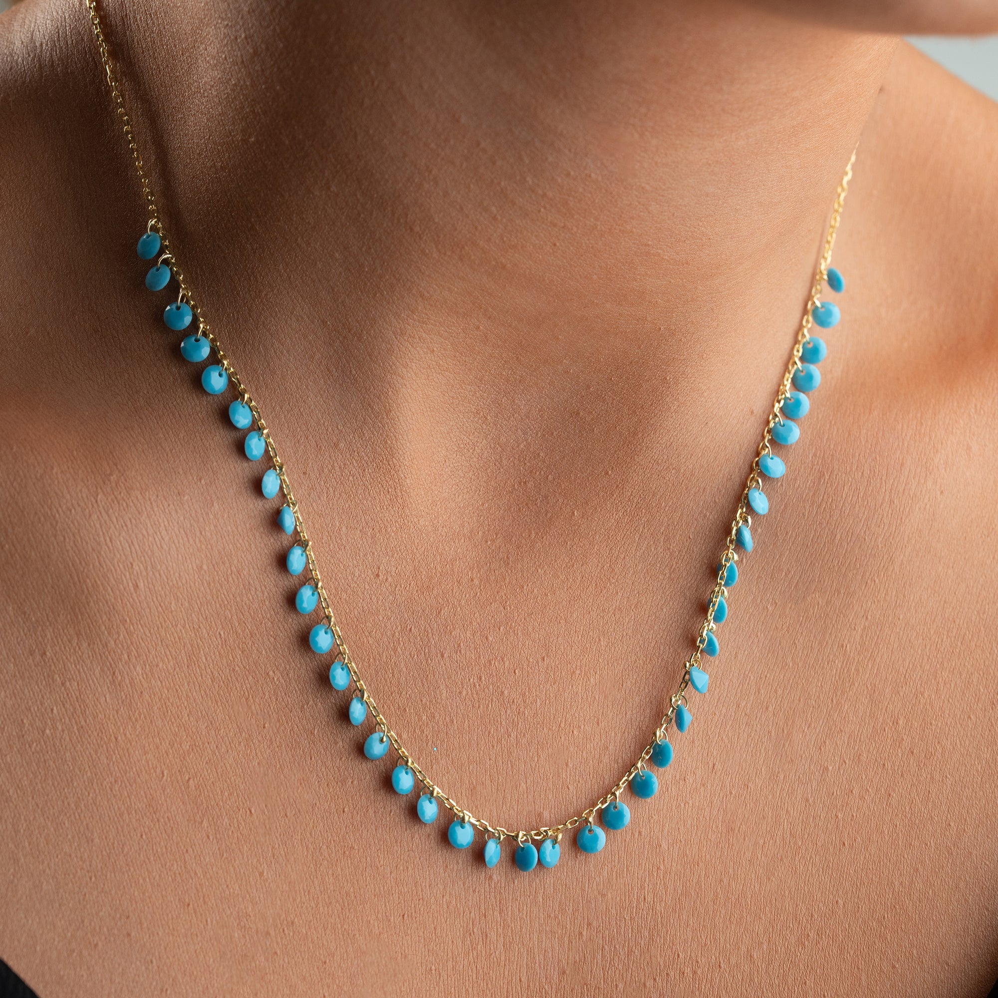 TURKOSDROPPE HALSBAND | 925 SILVER