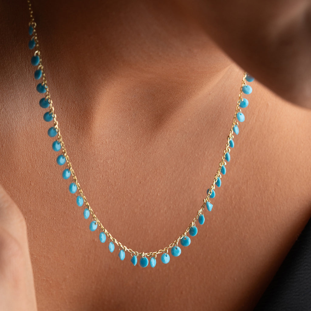 TURKOSDROPPE HALSBAND | 925 SILVER