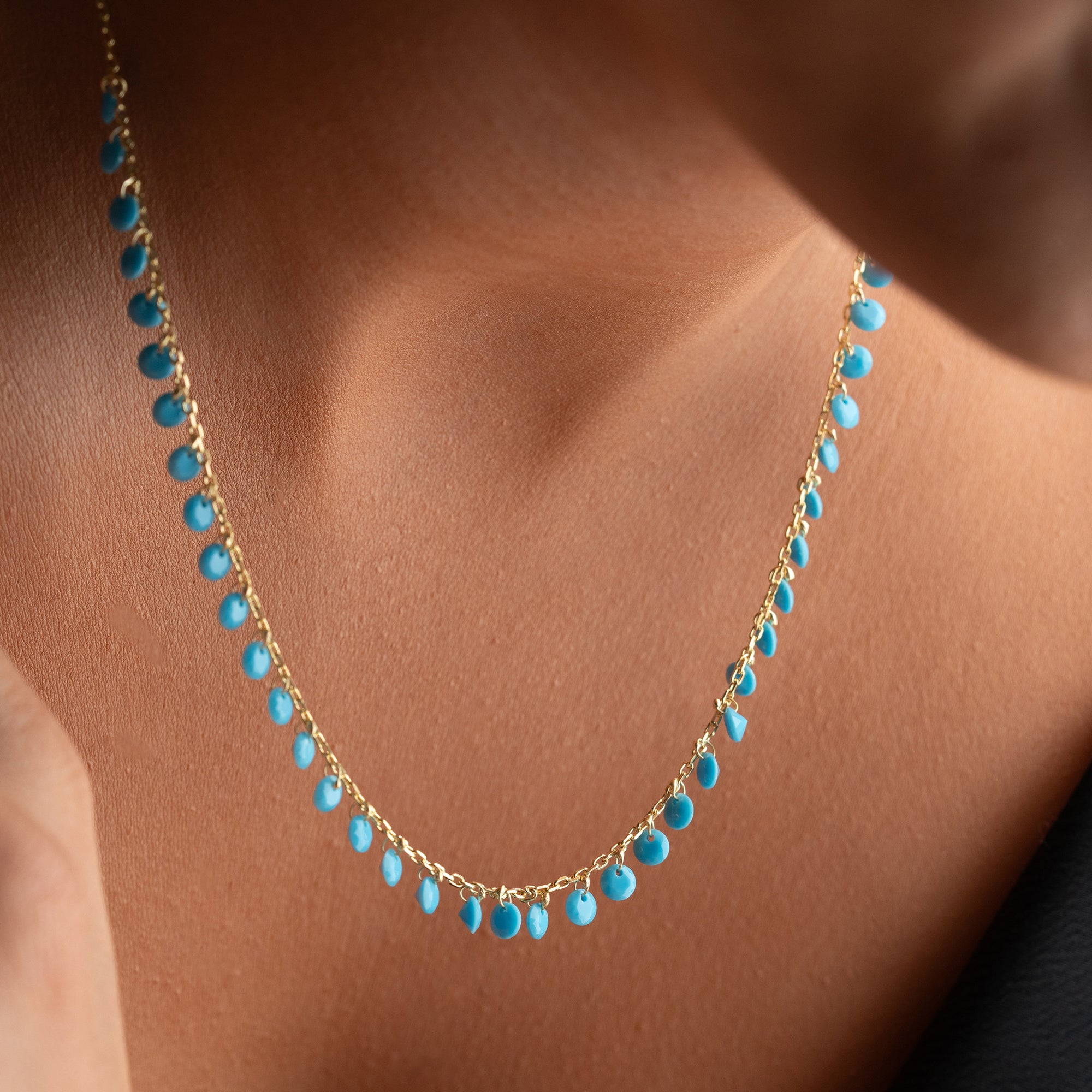 TURKOSDROPPE HALSBAND | 925 SILVER