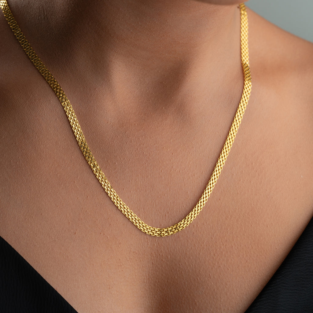 FLÄTAT HALSBAND | 925 SILVER
