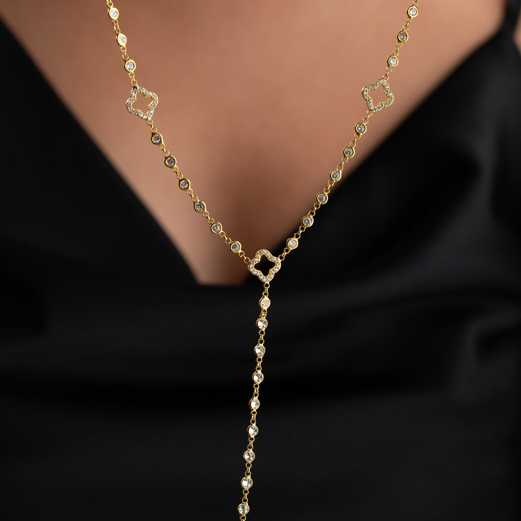 FYRKLÖVER HALSBAND Y-DESIGN | 925 SILVER