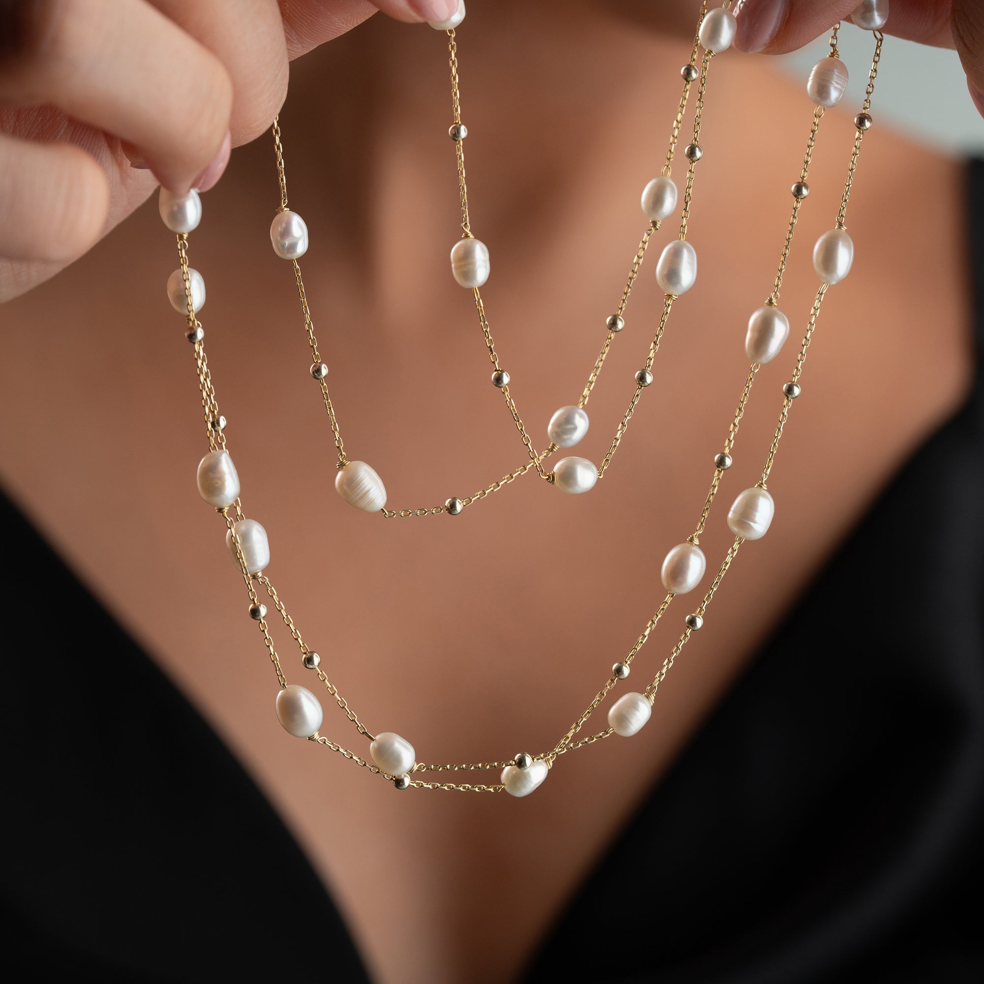 LUNARA PEARL HALSBAND | 925 SILVER