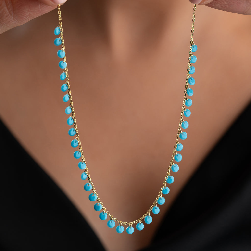 TURKOSDROPPE HALSBAND | 925 SILVER