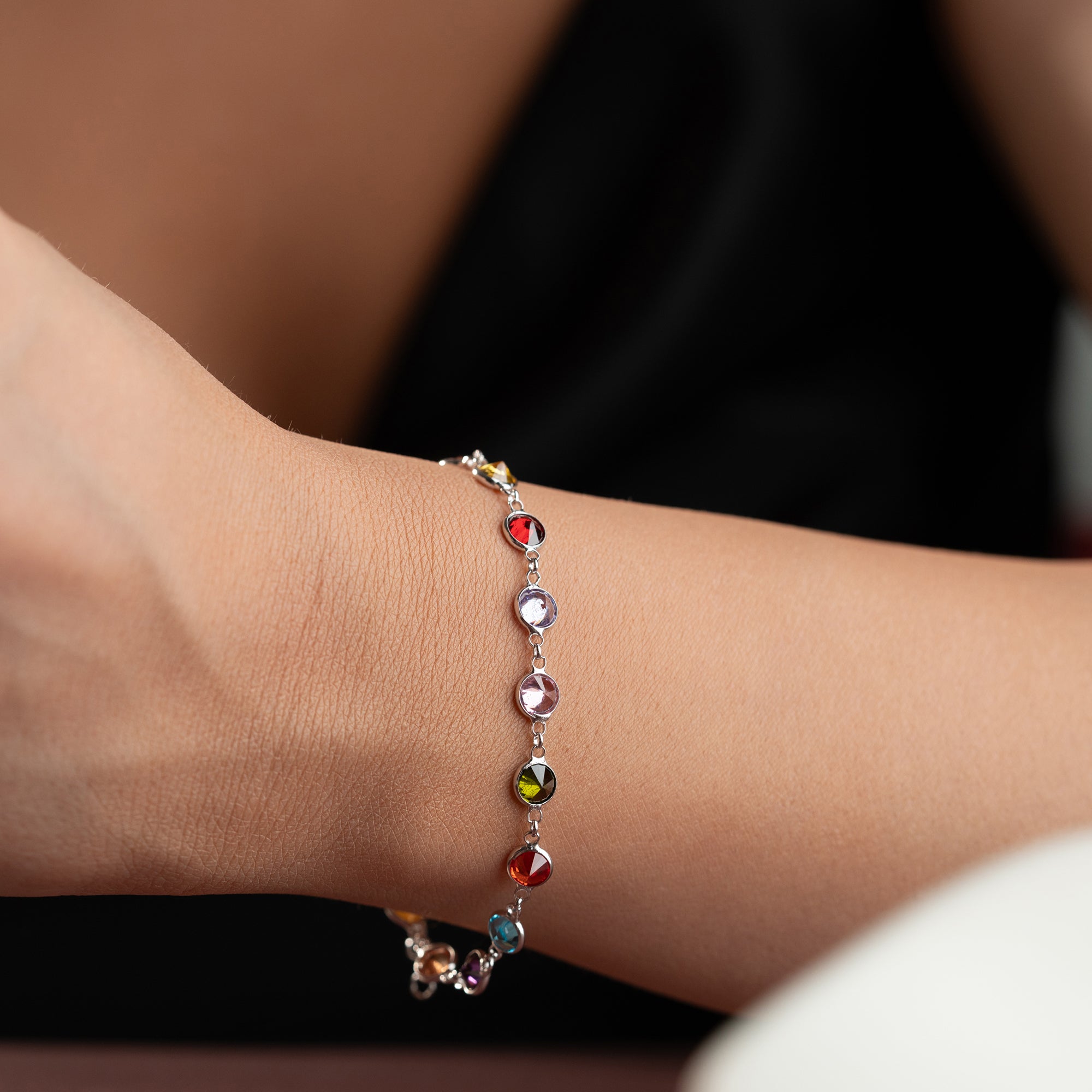 MULTIFÄRGAT ARMBAND | 925 SILVER