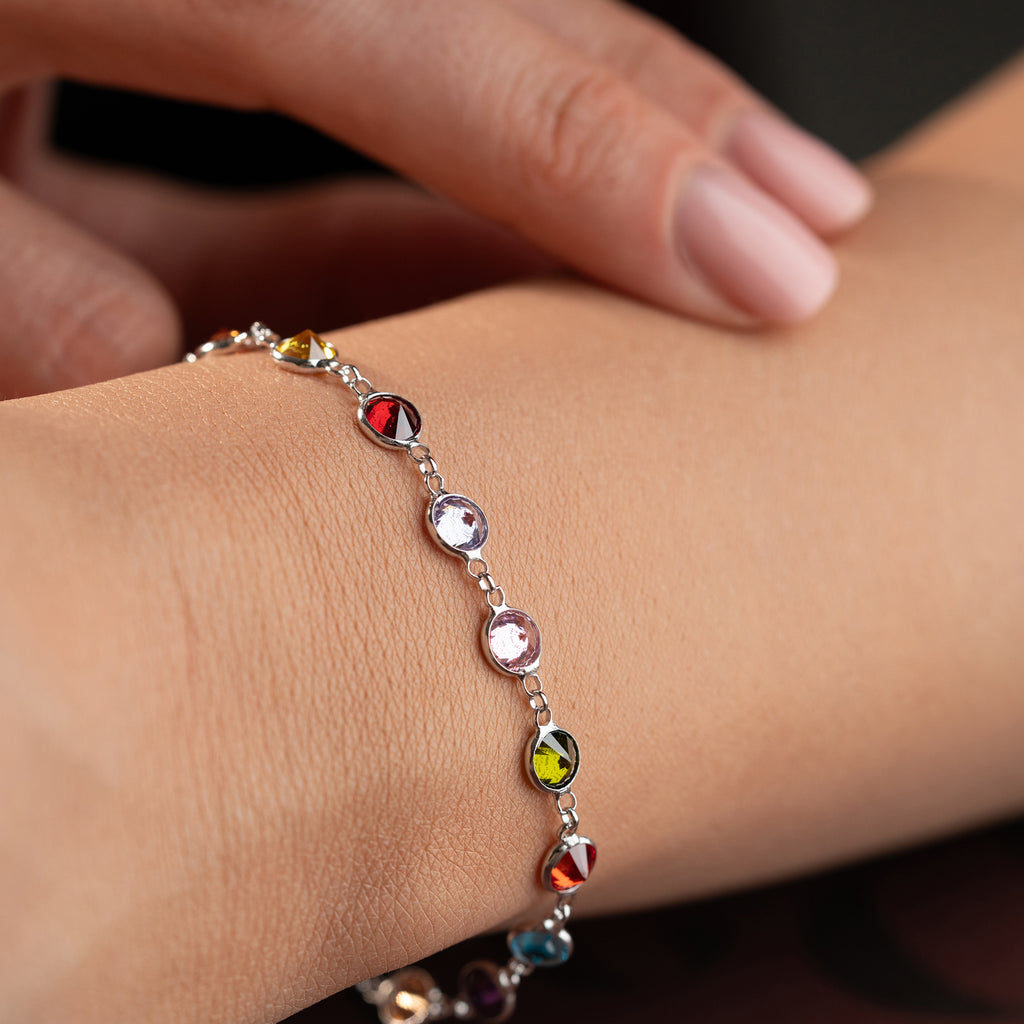 MULTIFÄRGAT ARMBAND | 925 SILVER