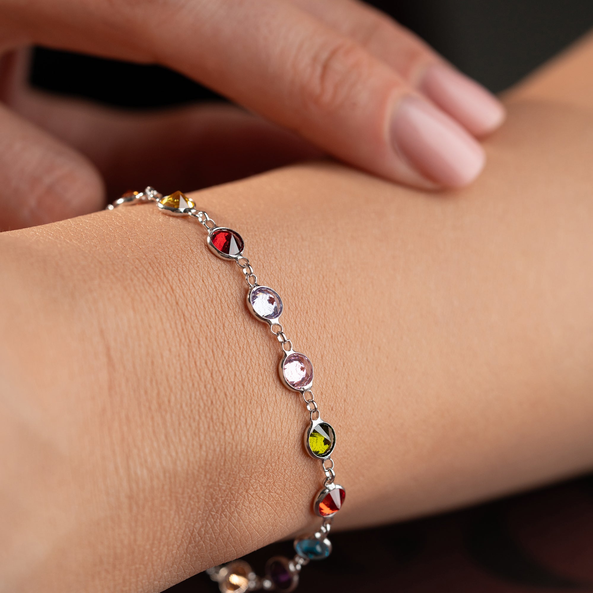 MULTIFÄRGAT ARMBAND | 925 SILVER