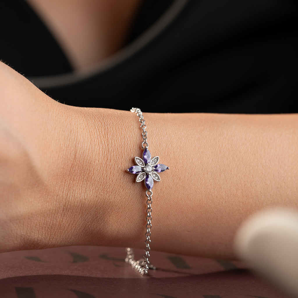 VIOLETTBLOMMA ARMBAND | 925 SILVER