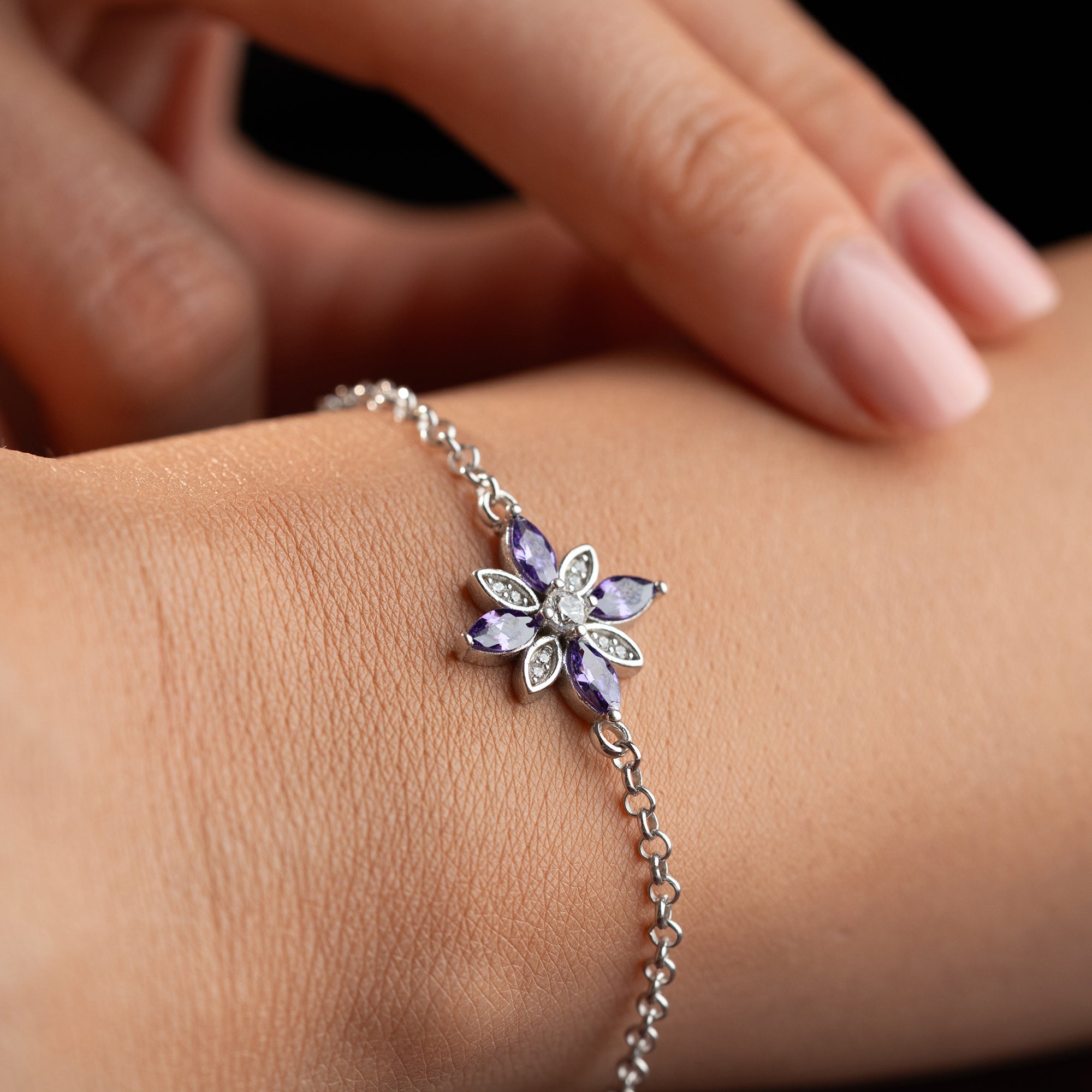 VIOLETTBLOMMA ARMBAND | 925 SILVER