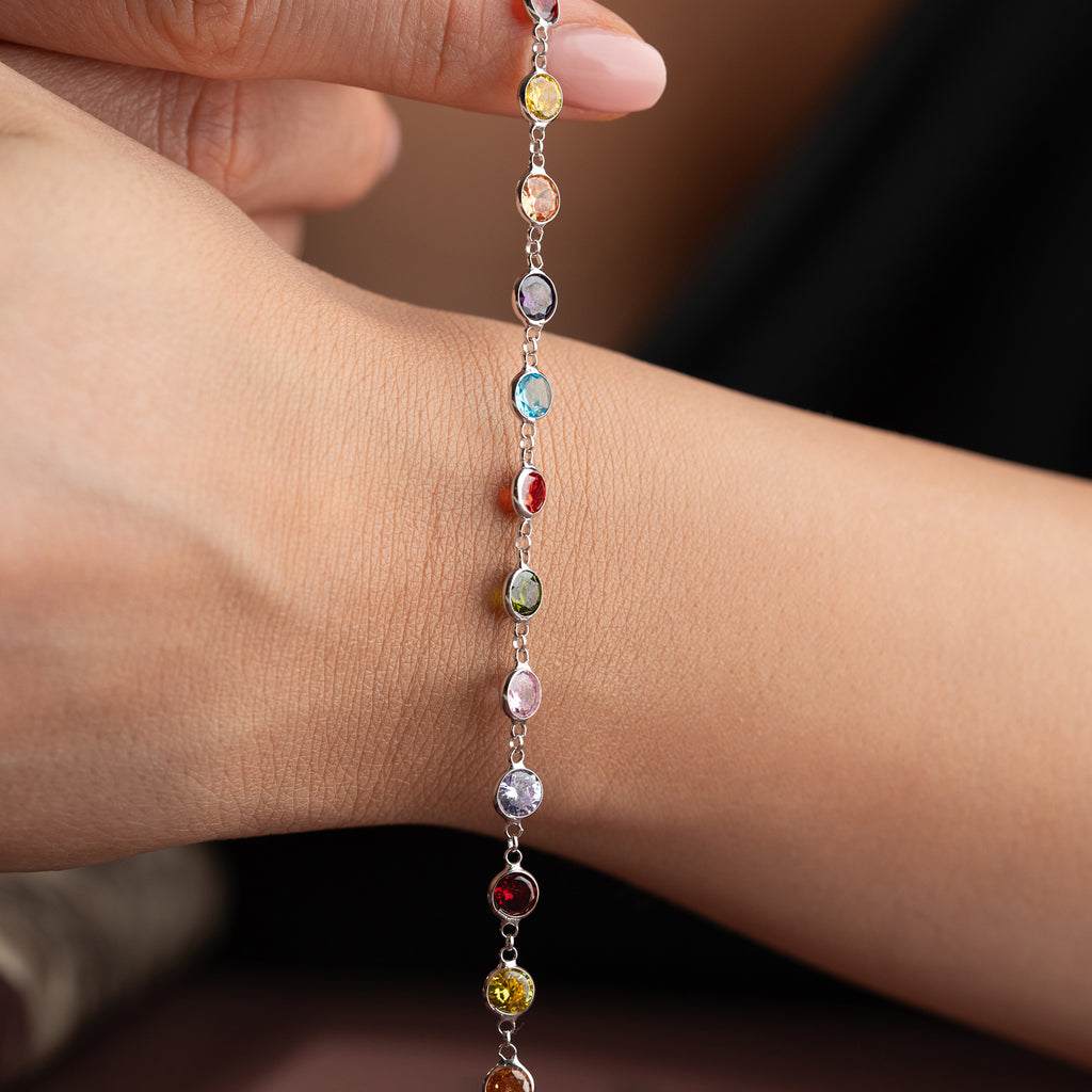 MULTIFÄRGAT ARMBAND | 925 SILVER