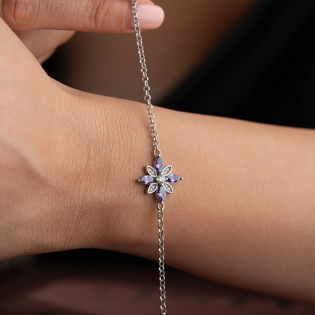 VIOLETTBLOMMA ARMBAND | 925 SILVER