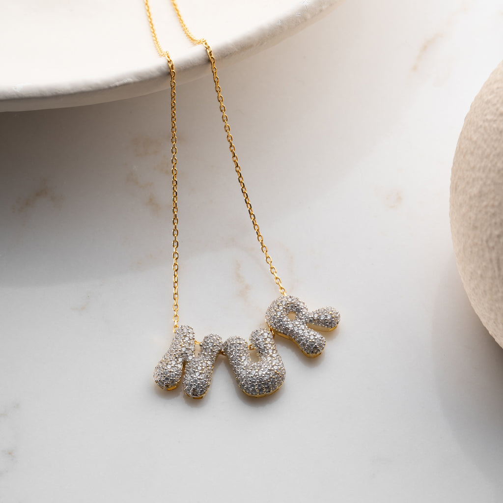 BUBBELZIRKONIA-NAMNHALSBAND | 925 SILVER 