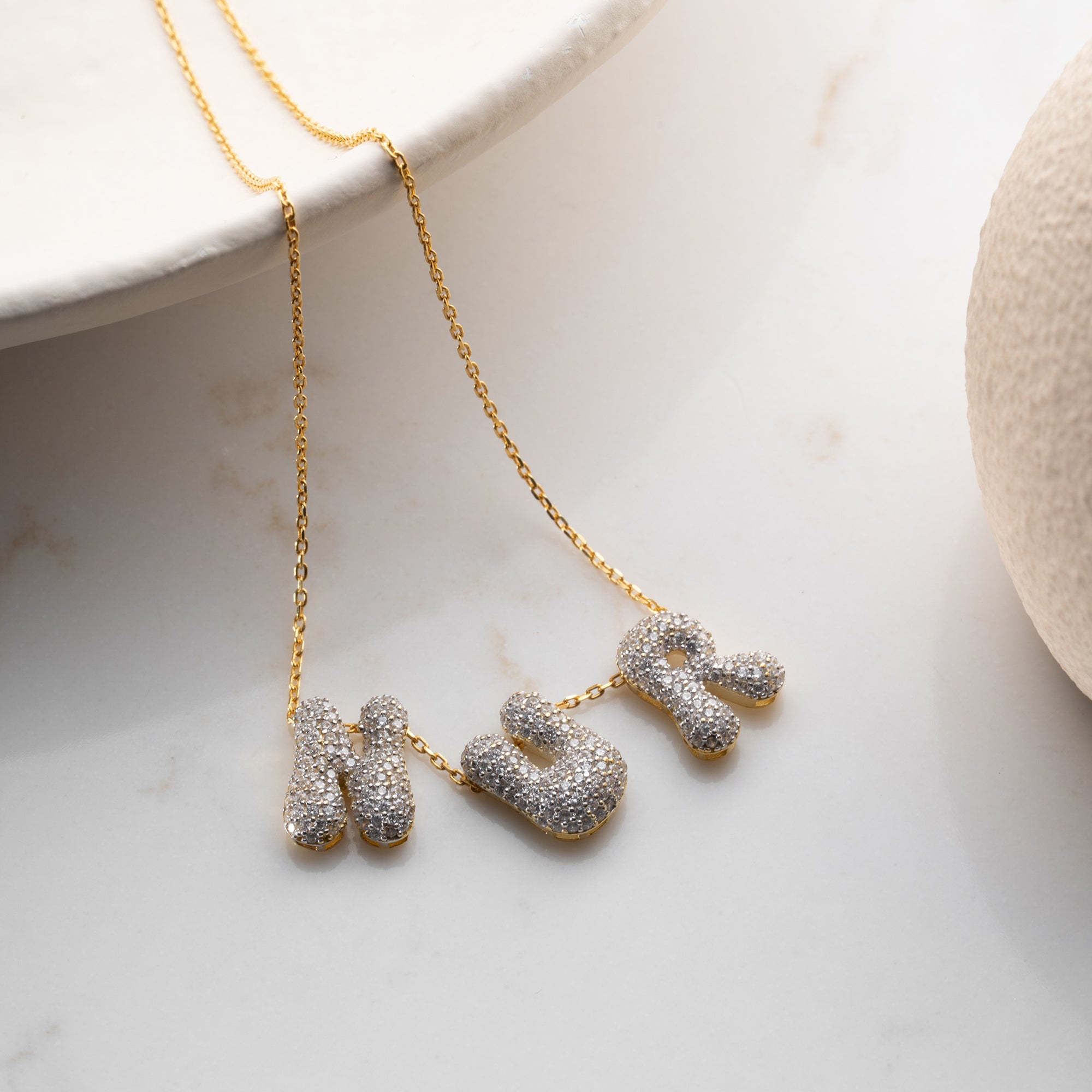 BUBBELZIRKONIA-NAMNHALSBAND | 925 SILVER 